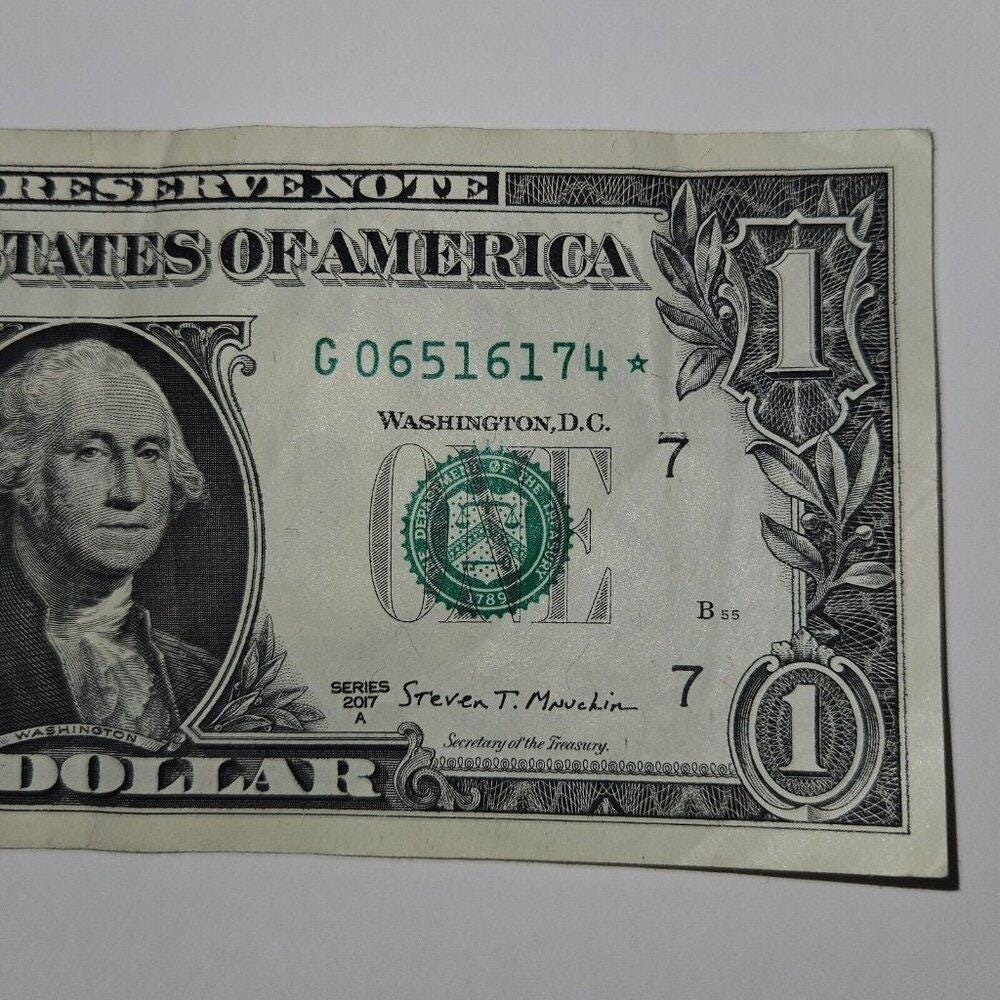 RARE US One Dollar Bill Star Note Series 2017A G06516174* - Low Run (B234)